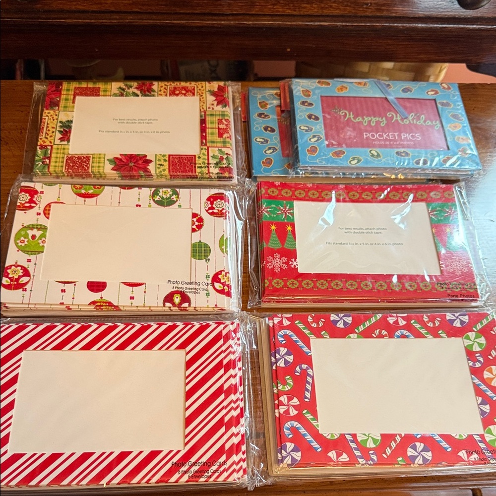 Festive Holiday Photo Greeting Cards Set